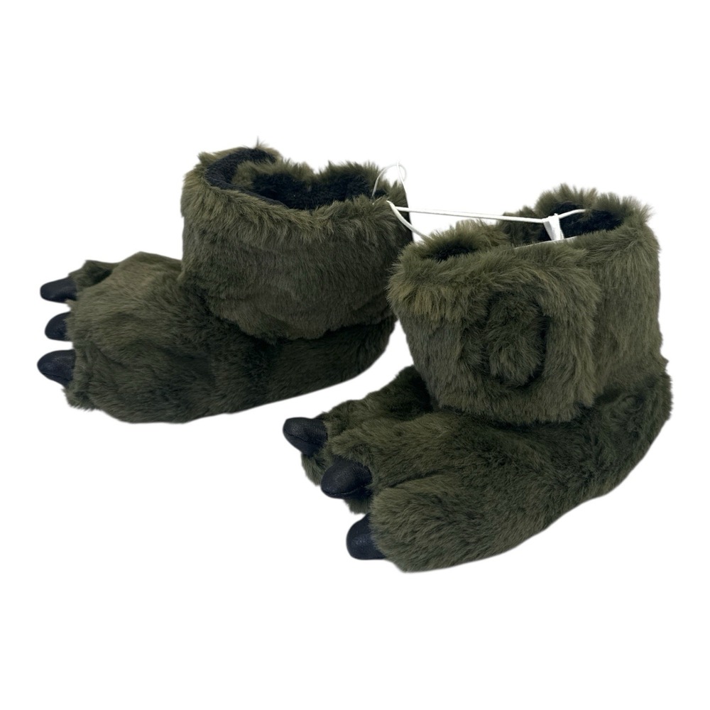 Cat & Jack Toddler Ferdinand Dinosaur Claw Slippers Olive Green, Size S (5/6)
